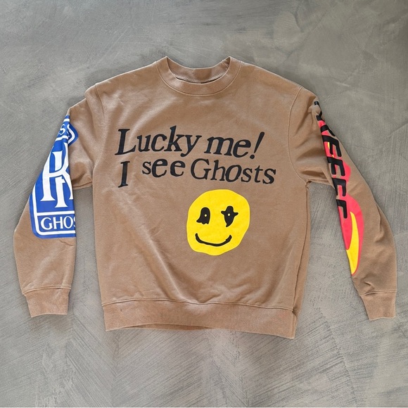 Kanye West I See Ghosts Tan Graphic Sweatshrit - Large - Picture 2 of 6